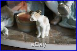 Huge Lladro Figurine 4956 Happy Tavern Drinkers + Vagabond Dog 4901