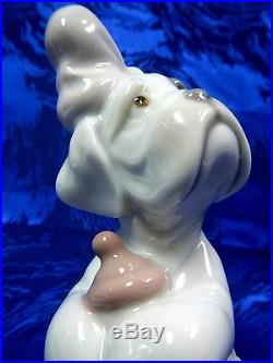 It's Mine Dog Bulldog Bow Bottle Porcelain Figurine Nao By Lladro 1728