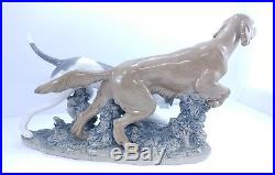 LARGE 20 Retired 1981 LLADRO #4957 Hunting Dogs Irish Setter Hound Statue Dog