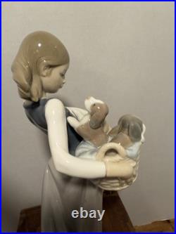 LLADRO 1311 Little Dogs on Hip Figurine 1980's Vintage 10 Tall 5 Wide Retired
