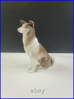 LLADRO #1316 Collie Glazed with 1971 1974 Marking First Year Issue