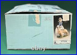 LLADRO 1533 Not So Fast Retired Rare Girl with Dog On Leash w Original Blue Box