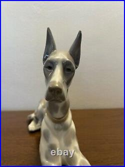 LLADRO 1961-1980 Spotted Great Dane Retired #1068