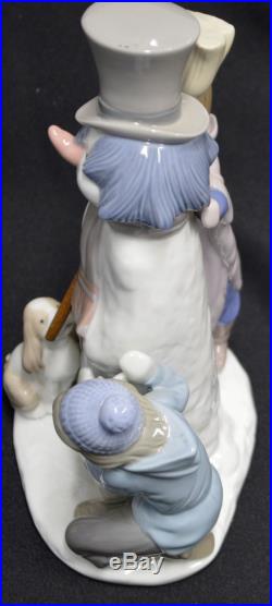 LLADRO 1989 Snowman Girl Boy Dog Figurine 5713 NICE
