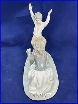 LLADRO #4867 Seesaw Boy, Girl & Dog on Teeter Totter Glossy Retired Excellent