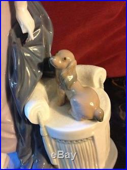 Lladro #5174 Couplet Lady Dog 1920's Flapper Retired Mint