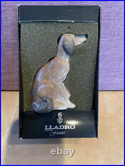 LLADRO #5356 Wolf Hound light brown Figurine dog sitting retired in box