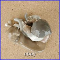 LLADRO 5456 Porcelain Figurine New Playmates Boy Dogs Puppies Glossy 7th Mark
