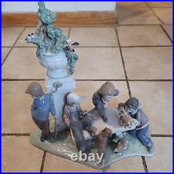 LLADRO #5539 PUPPY DOG TAILS, Boys in park with Dogs