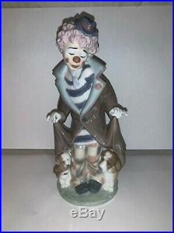 LLADRO 5901 Surprisse figurine Clown with Dog & Puppies no box