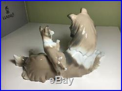 LLADRO # 6459 Collie with Puppy Figurine, with Box Porcelain Statue 1997 Dog Pet