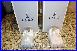 LLADRO 6540 & 6541 Cozy Companions SLEEPING BOY with DOG & SLEEPING GIRL with CAT