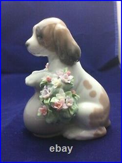 LLADRO #6574 Take Me Home Porcelain Puppy Dog Figurine Spain 1998
