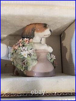 LLADRO 6574 Take Me Home, Puppy with Flowers, NICE