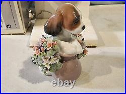 LLADRO 6574 Take Me Home, Puppy with Flowers, NICE