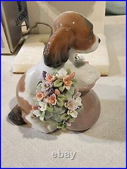 LLADRO 6574 Take Me Home, Puppy with Flowers, NICE