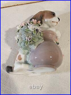 LLADRO 6574 Take Me Home, Puppy with Flowers, NICE