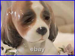 LLADRO 6574 Take Me Home, Puppy with Flowers, NICE