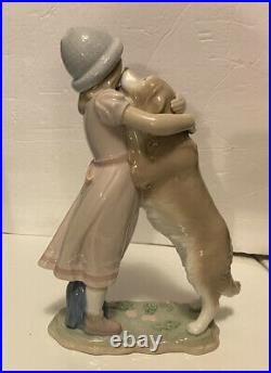 LLADRO 6903 A WARM WELCOME New In Box 10 Tall Girl With Dog Figurine