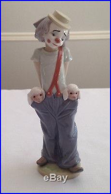 LLADRO #7600 LITTLE PALS CLOWN WITH DOGS 1985 COLLECTORS SOCIETY mint condition