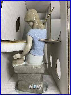LLADRO #7612 GIRL With UMBRELLA & DOG PICTURE PERFECT 5TH ANNIVERSARY 100% NEW