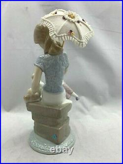 LLADRO #7612 PICTURE PERFECT Girl with Dog Parasol Umbrella Glazed FAST SHIP