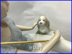 LLADRO #7612 PICTURE PERFECT Girl with Dog Parasol Umbrella Glazed FAST SHIP