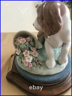 LLADRO 7672 IT WASN'T ME NIB 1998 LLADRO SOCIETY PIECE with NEW DISPLAY BASE MINT