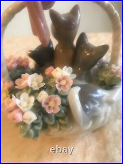 LLADRO A LITTER OF LOVE #1441 & LLADRO PURR-FECT #1444 MINT withBoxes Fast Ship