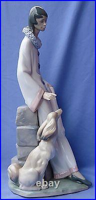 LLADRO AFGHAN HOUND PIERROT 15 MINT W BOX dog 1999 figurine