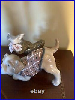 LLADRO Blossoms for the Puppy Porcelain Dog Figurine 01008381 NEW IN BOX