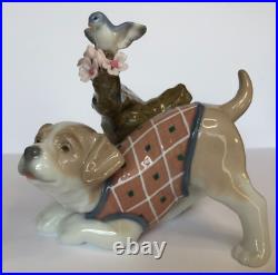 LLADRO Blossoms for the Puppy Porcelain Dog Figurine 01008381 in box chipped