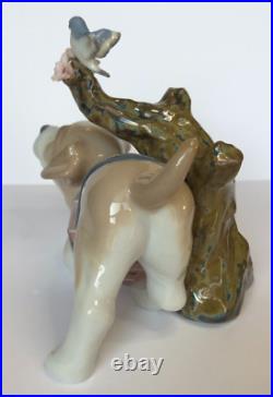 LLADRO Blossoms for the Puppy Porcelain Dog Figurine 01008381 in box chipped