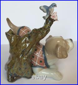 LLADRO Blossoms for the Puppy Porcelain Dog Figurine 01008381 in box chipped