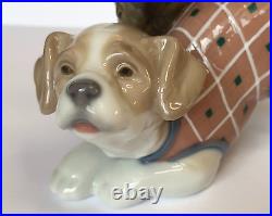 LLADRO Blossoms for the Puppy Porcelain Dog Figurine 01008381 in box chipped