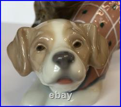 LLADRO Blossoms for the Puppy Porcelain Dog Figurine 01008381 in box chipped