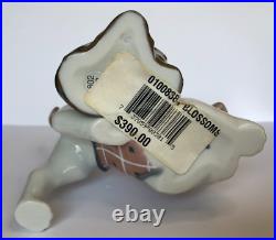 LLADRO Blossoms for the Puppy Porcelain Dog Figurine 01008381 in box chipped