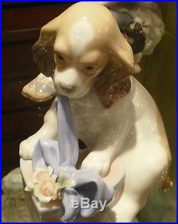 LLADRO CAN'T WAIT BRAND NEW IN BOX 8312 MSRP $340 Puppy Dog With Gift CUTE