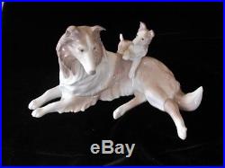 LLADRO COLLIE DOG with PUPPY #6459 Mint in Box Retired