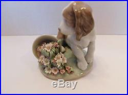 LLADRO Collectors Series7672 Travesura It Wasn't Me Dog Flowerpot with Box EUC