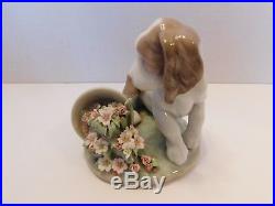 LLADRO Collectors Series7672 Travesura It Wasn't Me Dog Flowerpot with Box EUC