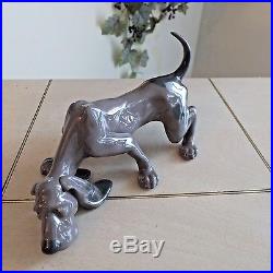 LLADRO DOG SNIFFING # 5110 BLOODHOUND DOG MINT CONDITION withBOX FAST SHIPPING