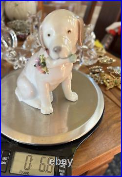 LLADRO Dog This Bouquet Is For You Figurine #9256 Dog with Flowers MINT