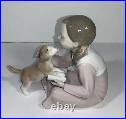 LLADRO Don't Be Impatient Girl & Dog #8033 HTF RETIRED Porcelain Figurine