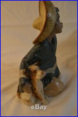 LLADRO FERNANDO MEXICAN BOY WITH DOG FIGURINE 2167 WithORIGINAL BOX MINT GRES MIB