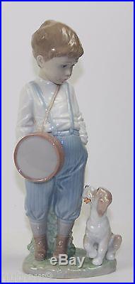 LLADRO FRIENDLY DUET #6846 FIGURINE BOY WithDRUM AND DOG MINT WithBOX