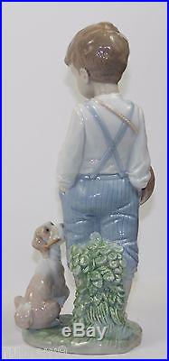 LLADRO FRIENDLY DUET #6846 FIGURINE BOY WithDRUM AND DOG MINT WithBOX