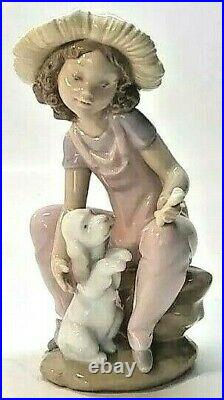 LLADRO FRIENDS FOREVER 1999 Event Figurine PORCELAIN 6680, Girl and Dog C-6JU