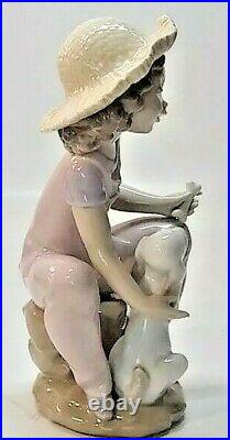 LLADRO FRIENDS FOREVER 1999 Event Figurine PORCELAIN 6680, Girl and Dog C-6JU