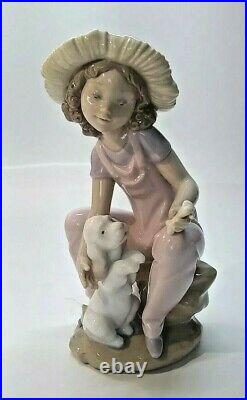 LLADRO FRIENDS FOREVER 1999 Event Figurine PORCELAIN 6680, Girl and Dog C-6JU